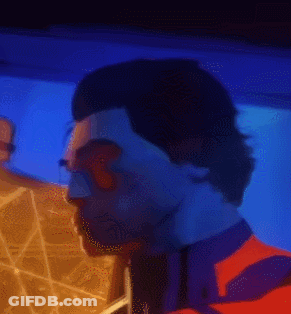 Close-Up Man Spiderverse GIF