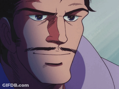 Close Up Man With Blue Eyes And Mustache GIF