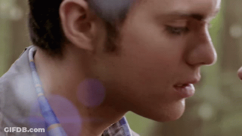 Close Up Man With Blue Shirt GIF