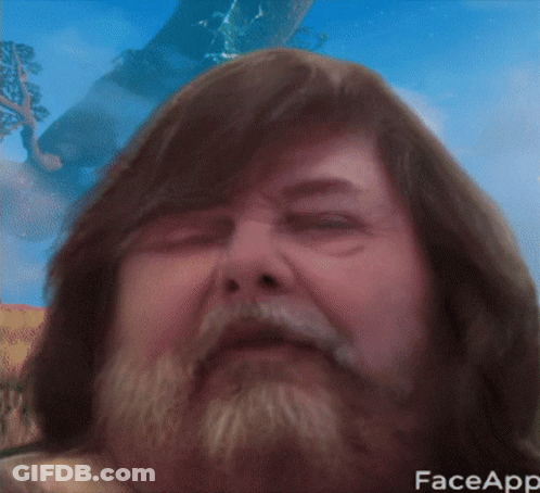 Close Up Man With FaceApp Watermark GIF