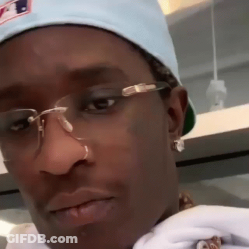 Close Up Man With Glasses Nose Ring And Hat GIF