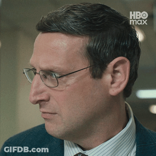 Close Up Man With HBO Max Ad GIF