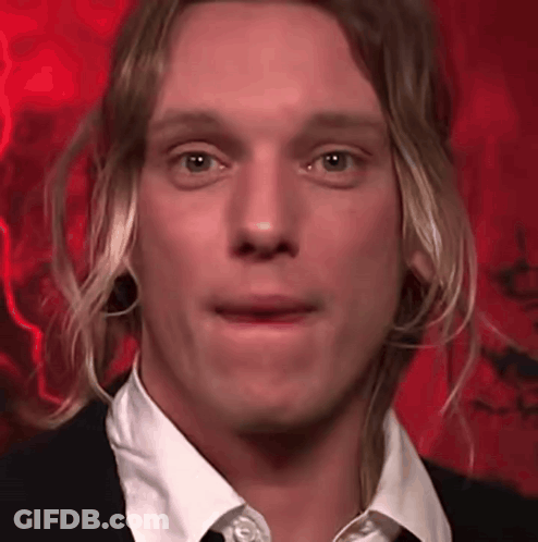 Close Up Man With Long Blonde Hair GIF
