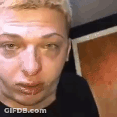 Close Up Man With Mouth Open And Black Shirt GIF