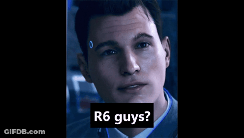 Close Up Man With R6 Guys GIF