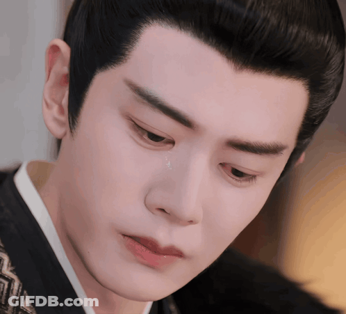 Close Up Man With Tear Running Down Face GIF