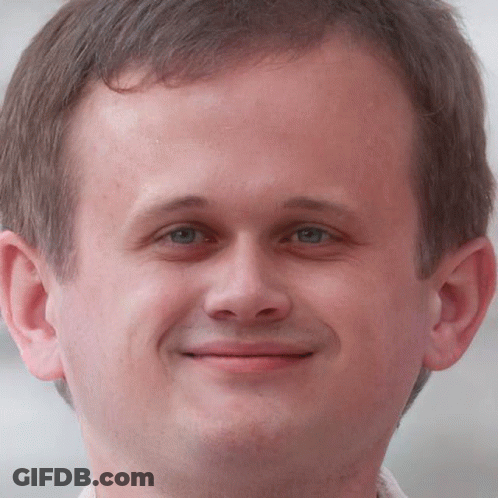 Close Up Man With Very Small Head GIF