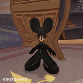 Close Up Mickey Mouse Wearing A Hood GIF