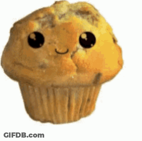 Close Up Muffin With Face GIF