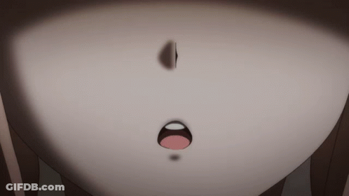 Close Up Of Belly With Surprised Expression GIF