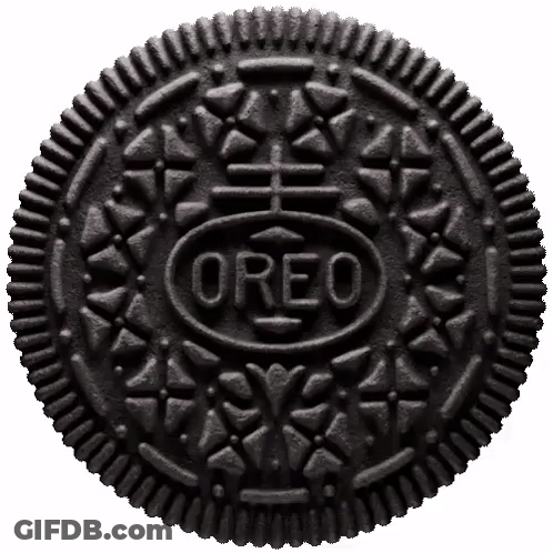 Close Up Of Black Oreo Cookie GIF