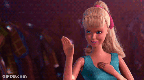 Close Up Of Blonde Barbie Doll GIF