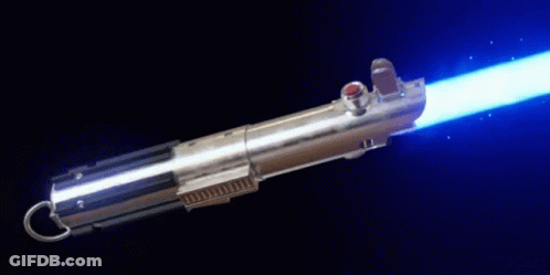 Close Up Of Blue Lightsaber GIF