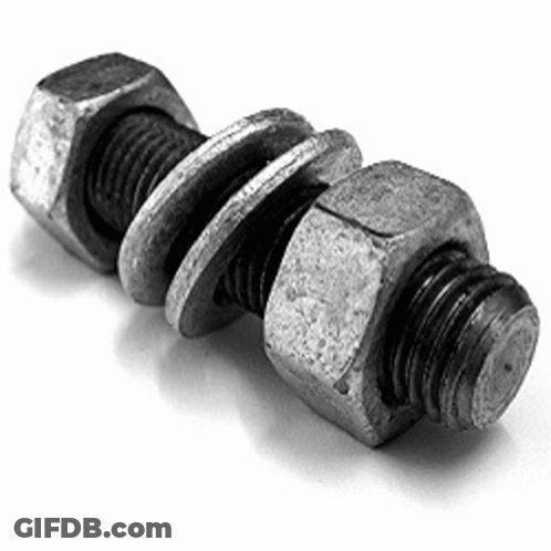 Close Up Of Bolt And Nut GIF