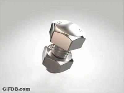 Close Up Of Bolt And Nut GIF