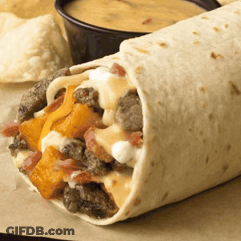 Close Up Of Burrito GIF