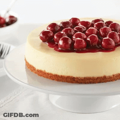 Close-Up Of Cake On Plate With Food52 GIF