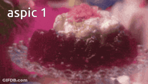 Close Up Of Cake With Aspic 1 GIF