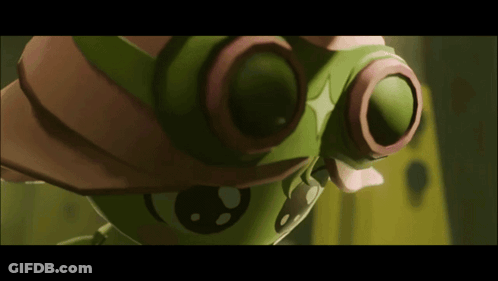 Close Up Of Cartoon Character Face GIF