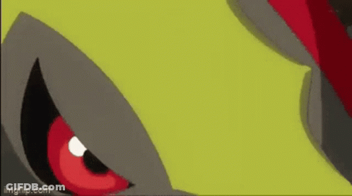 Close Up Of Cartoon Character Red Eyes GIF