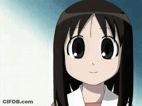Close Up Of Cartoon Character's Face With Big Eyes GIF