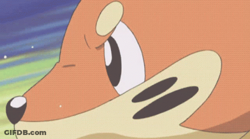Close Up Of Cartoon Character's Face With Blue Background GIF