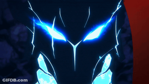 Close Up Of Cartoon Character's Face With Blue Eyes GIF