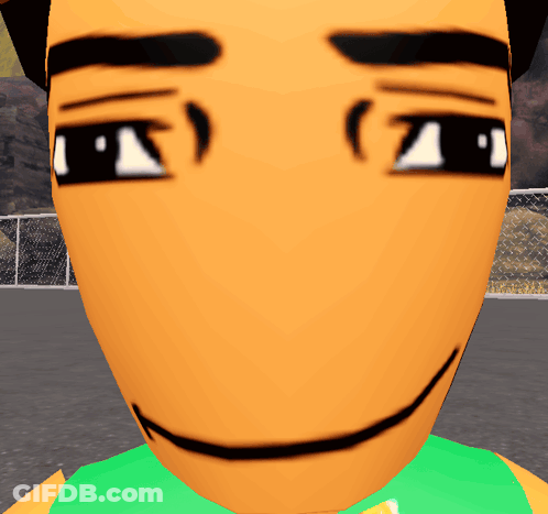 Close Up Of Cartoon Character's Face With Smiley Face GIF