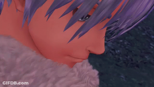 Close Up Of Cartoon Character With Purple Hair And Fur Coat GIF