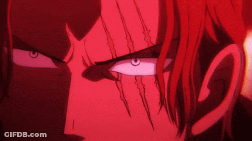 Close Up Of Cartoon Eye On Red Background GIF