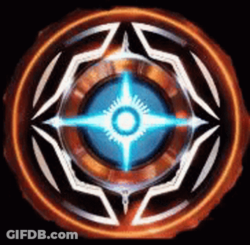Close Up Of Circular Compass With Blue Center GIF