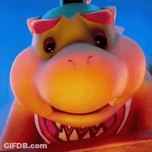 Close Up Of Colorful Cartoon Face GIF