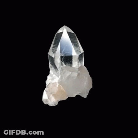 Close Up Of Crystal On Black Background GIF