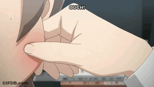Close Up Of Ear Saying Ouch GIF