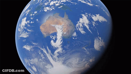 Close Up Of Earth Showing Australia GIF