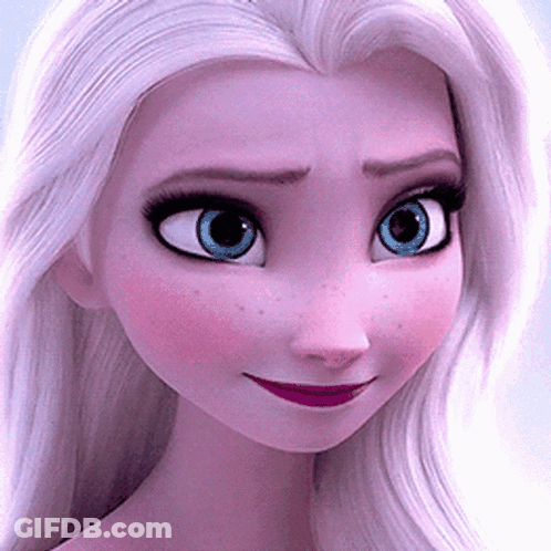 Close Up Of Elsa From Frozen GIF