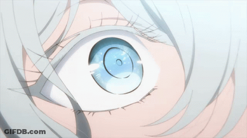 Close Up Of Eye With Blue Circle GIF