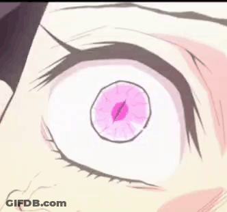 Close Up Of Eye With Pink Circle GIF