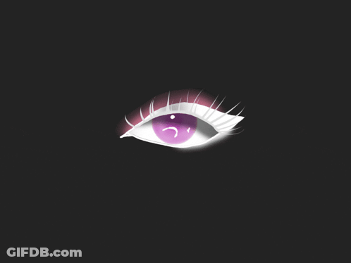 Close Up Of Eye With Purple Pupil GIF