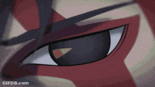 Close Up Of Eye With Red And White Background GIF