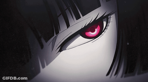 Close Up Of Eye With Red Irises GIF