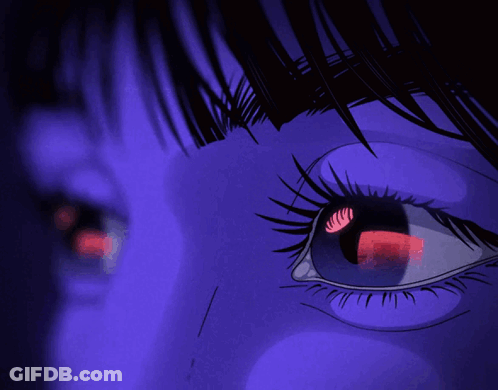 Close Up Of Eye With Red Light GIF