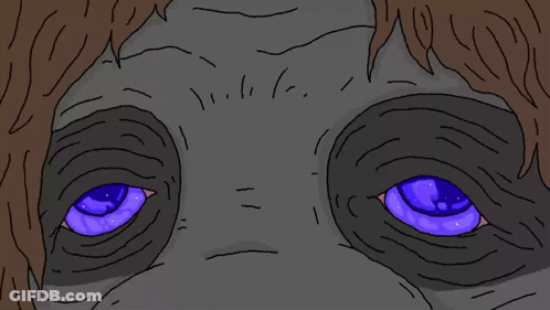 Close Up Of Eyes With Purple Irises GIF