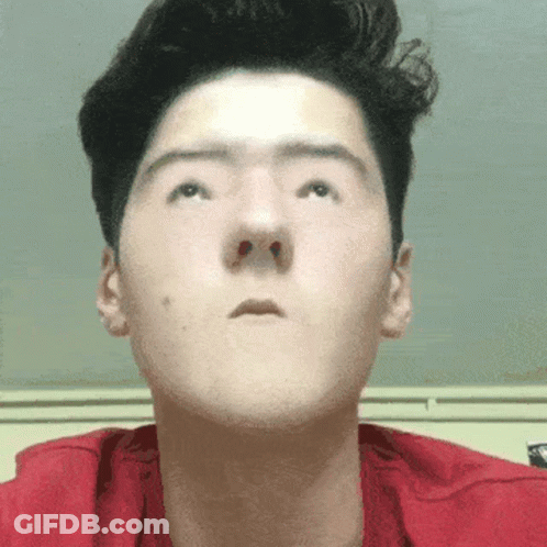 Close Up Of Face With Red Nose GIF