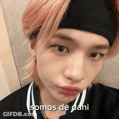 Close Up Of Face With Somos De Dani GIF