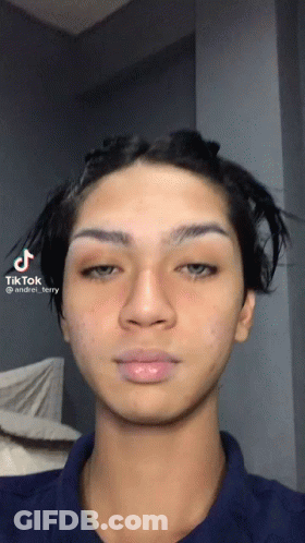 Close Up Of Face With TikTok Watermark GIF