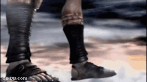 Close Up Of Feet In Sandals GIF