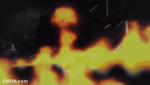 Close Up Of Fire With Smoke GIF