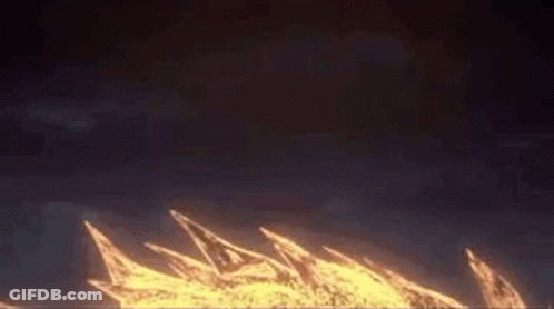 Close Up Of Fireball Flying Through Air GIF