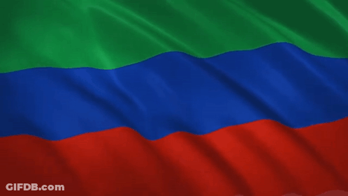 Close Up Of Flag Waving In Wind GIF